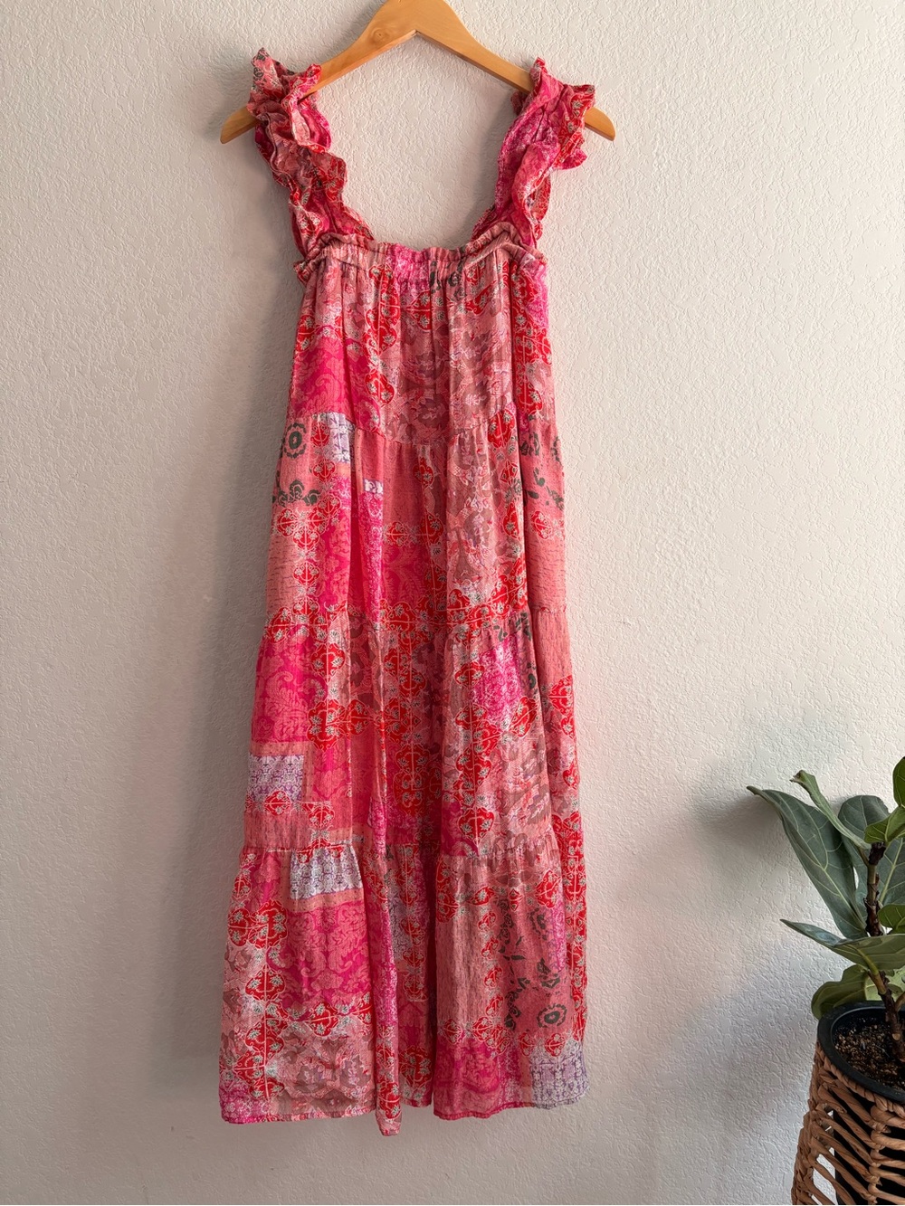 THML Lettie Patchwork Midi Dress S